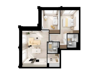 Планировка двухкомнатной(квартира) площадью 60.1 квадратных метров в ЖК “ЖК Алтуфьевское 53”