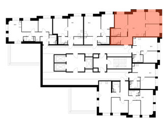 Планировка трехкомнатной(квартира) площадью 65.1 квадратных метров в ЖК “ЖК Онежский вал”