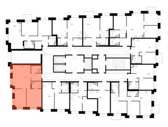 Планировка двухкомнатной(квартира) площадью 61.2 квадратных метров в ЖК “ЖК Онежский вал”