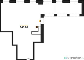 Планировка трехкомнатной(квартира) площадью 140.6 квадратных метров в “ЖК Лайм”