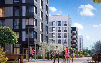 придомовая территория ЖК Homecity