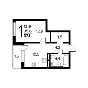 Планировка квартиры, ID 551071
