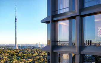 Фасад и остекление в ЖК “Upside Towers”