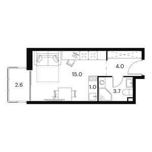Планировка апартаментов, ID 552712