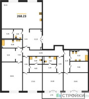 Планировка 4+ комнатной(квартира) площадью 268.23 квадратных метров в “ЖК LUCE (Люче)”