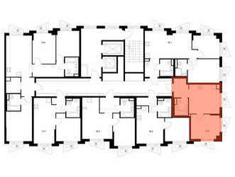 Планировка однокомнатной(квартира) площадью 32.9 квадратных метров в ЖК “ЖК Онежский вал”