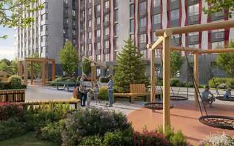 Детская площадка в ЖК “Ольховый Квартал”