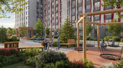 Планировка двухкомнатной(квартира) площадью 42.9 квадратных метров в ЖК “ЖК Ольховый Квартал”