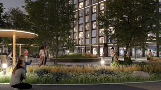 ЖК “EVOPARK Измайлово” в вечернее время