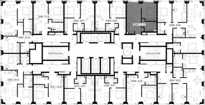 Планировка однокомнатной(квартира) площадью 37.1 квадратных метров в ЖК “ЖК SET (Сет)”