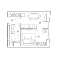 Планировка однокомнатной(квартира) площадью 28.3 квадратных метров в “ЖК ВЭРИ на Миклухо-Маклая”