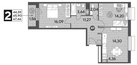 Планировка квартиры, ID 446926
