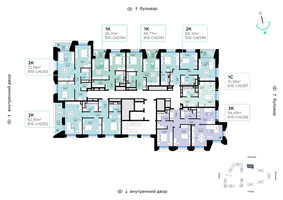 Планировка трехкомнатной(квартира) площадью 94.49 квадратных метров в “СберСити в Рублево-Архангельском”