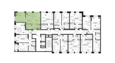 Планировка однокомнатной(квартира) площадью 47 квадратных метров в ЖК “ЖК Пушкино Град”