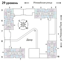 Планировка трехкомнатной(квартира) площадью 52.6 квадратных метров в ЖК “ЖК Страна Заречная”