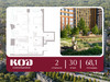 Планировка двухкомнатной(квартира) площадью 68.1 квадратных метров в “ЖК КОД Сокольники”