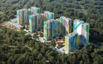 Общий вид на ЖК Сказочный лес