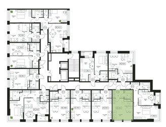 Планировка студии(квартира) площадью 29.3 квадратных метров в ЖК “ЖК Пушкино Град”