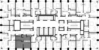 Планировка однокомнатной(квартира) площадью 32.6 квадратных метров в “ЖК SET (Сет)”