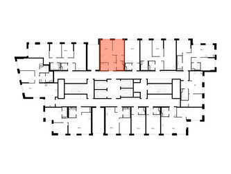 Планировка однокомнатной(квартира) площадью 38.8 квадратных метров в ЖК “ЖК 2-й Иртышский”