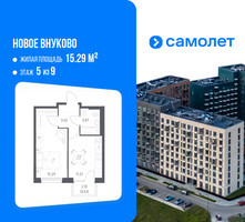 Планировка однокомнатной(квартира) площадью 34.92 квадратных метров в “ЖК Новое Внуково”