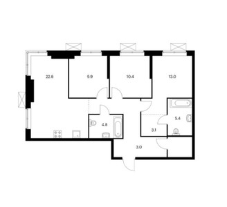 Планировка квартиры, ID 45212