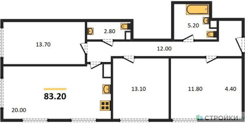 Планировка квартиры, ID 92000