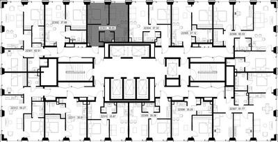 Планировка однокомнатной(квартира) площадью 36.6 квадратных метров в ЖК “ЖК SET (Сет)”