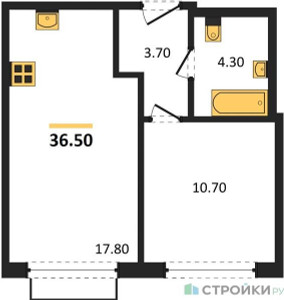 Планировка апартаментов, ID 543278
