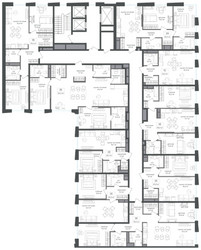 Планировка однокомнатной(квартира) площадью 46.3 квадратных метров в ЖК “ЖК Семеновский парк 2”