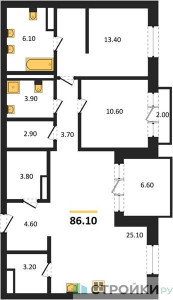 Планировка квартиры, ID 448918