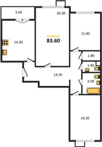 Планировка квартиры, ID 108822