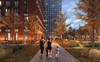 Прогулочная зона ЖК "Ильменский 17"