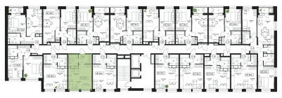 Планировка студии(квартира) площадью 28.2 квадратных метров в ЖК “ЖК Пушкино Град”