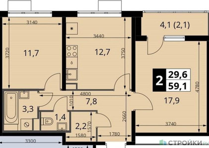Планировка квартиры, ID 317467