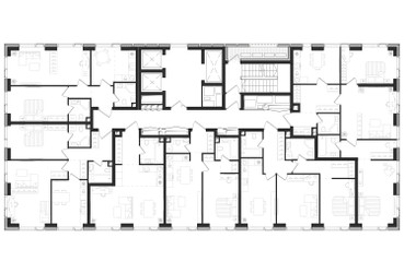 Планировка трехкомнатной(квартира) площадью 93.9 квадратных метров в ЖК “ЖК 1-й Нагатинский (Первый Нагатинский)”