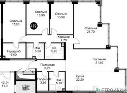 Планировка квартиры, ID 305459