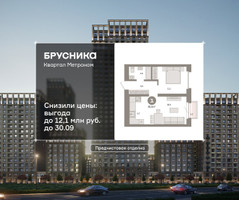 Планировка однокомнатной(квартира) площадью 42.3 квадратных метров в “ЖК Квартал Метроном”