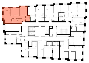 Планировка двухкомнатной(квартира) площадью 61.8 квадратных метров в ЖК “ЖК Онежский вал”