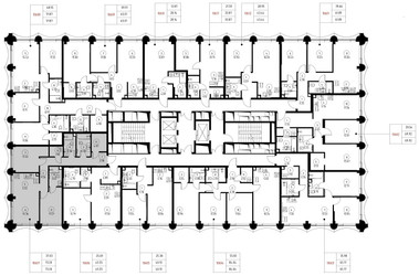Планировка двухкомнатной(квартира) площадью 73.2 квадратных метров в ЖК “Дом премиум-класса МИРА”