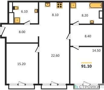 Планировка квартиры, ID 369428