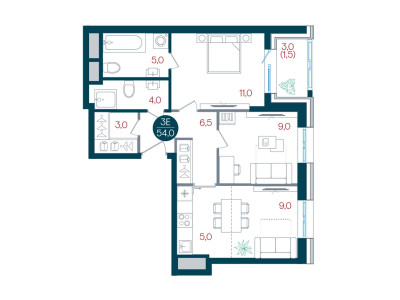 Планировка квартиры, ID 441066