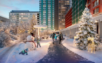 Двор Инджой в зимнее время