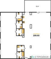 Планировка 4+ комнатной(квартира) площадью 209.9 квадратных метров в “Квартал Foriver”