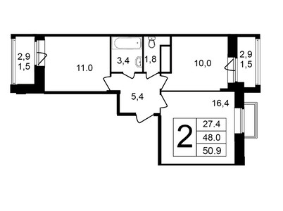 Планировка квартиры, ID 202665