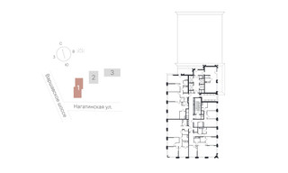 Планировка трехкомнатной(квартира) площадью 110.8 квадратных метров в “ЖК 1-й Нагатинский (Первый Нагатинский)”