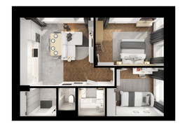 Планировка двухкомнатной(квартира) площадью 55 квадратных метров в “ЖК Полар”