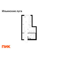 Планировка студии(квартира) площадью 22.1 квадратных метров в “ЖК Ильинские луга”