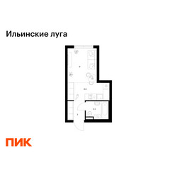 Планировка студии(квартира) площадью 22.1 квадратных метров в ЖК “ЖК Ильинские луга”