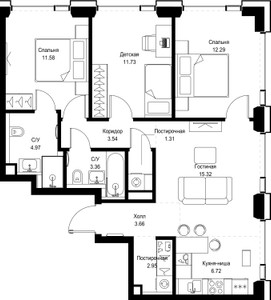 Планировка квартиры, ID 555481